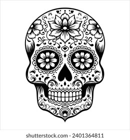 Sugar Skull Calavera Vector Illustration