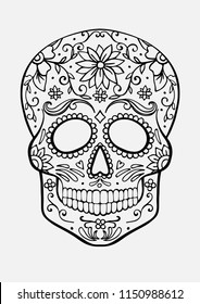 sugar skull coloring page