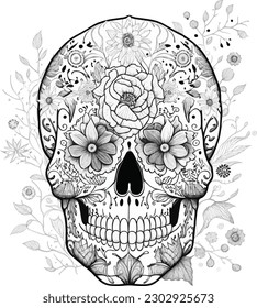 sugar skull coloring pages for adults