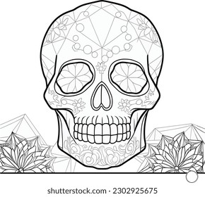 sugar skull coloring pages for adults