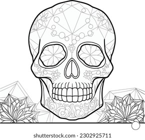 sugar skull coloring pages for adults