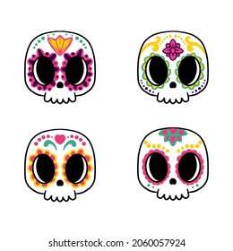 Sugar skull, day of dead illustration