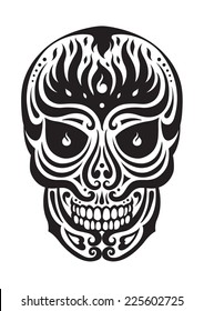 sugar skull day of the dead illustrations design