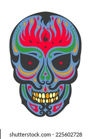 sugar skull day of the dead illustrations design