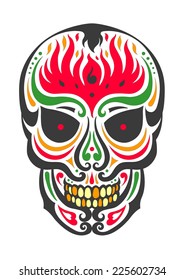 sugar skull day of the dead illustrations design