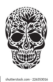 sugar skull day of the dead illustrations design