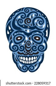 sugar skull day of the dead illustrations design