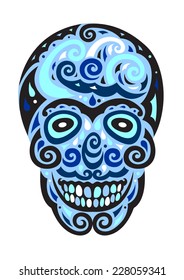 sugar skull day of the dead illustrations design