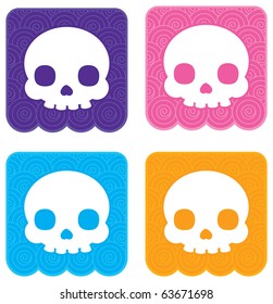 Sugar skull from Day of the Death. Cool Vector Style.