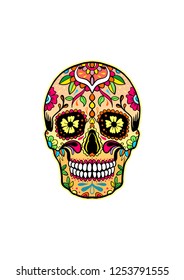 Sugar Skull drawing editable