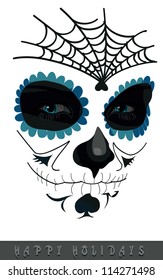 Sugar Skull Girl Face Day Of The Dead