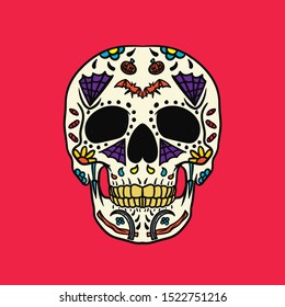 sugar skull helloween design abstract awesome