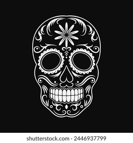 Sugar skull icon. Day of the Dead. Vector illustration