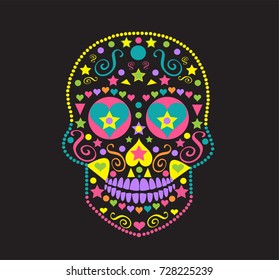 Sugar skull icon, Day of the dead