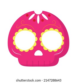 Sugar Skull Icon On White Background