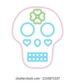 Sugar Skull Icon On White Background