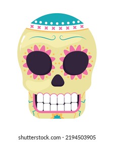 Sugar Skull Icon On White Background