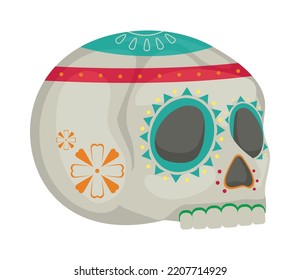 Sugar Skull Icon On White Background