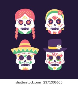 Sugar Skull Illustration Collection Set