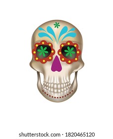 Sugar skull isolated. vector illustration