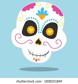 sugar skull mask design vector illustration