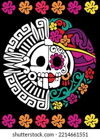 Sugar Skull , Mexican Skull  Bright , Day of the dead , waterslide  files for cricut, Candy Skull , skull png