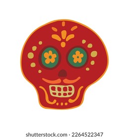 sugar skull. Mexican Dia de los Muertos (Day of the Dead) sugar skull icon. doodle. clipart. vector illustration