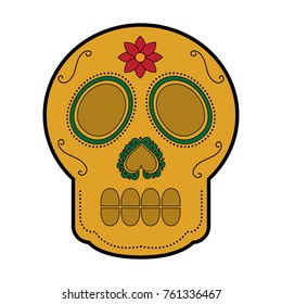 sugar skull mexico culture icon image