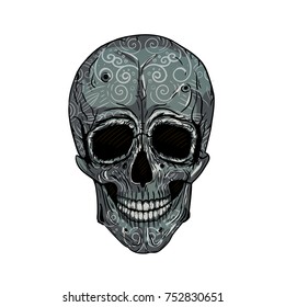 Sugar skull. Muertos. Vector illustration.