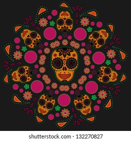 Sugar skull pattern