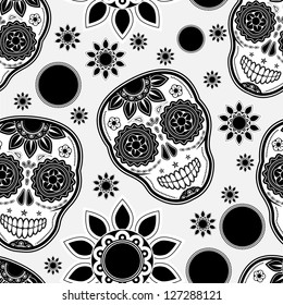 Sugar skull seamless pattern