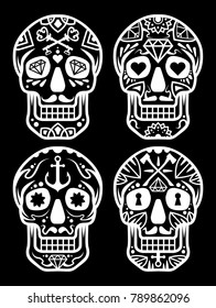 sugar skull set vector file