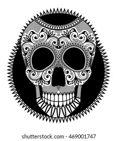 Sugar skull the symbol of Day of the Dead (Dia de los muertos)