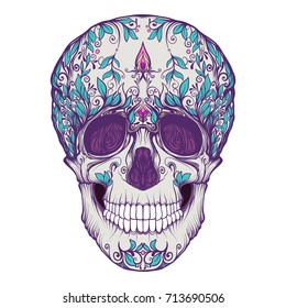 Sugar Skull Traditional Symbol Day Dead Stock Vector (Royalty Free ...