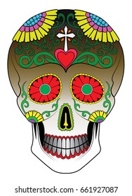 Sugar Skull vector .Hand drawing and design graphic for vector.