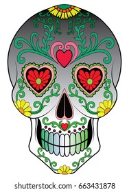 Sugar Skull vector .Hand drawing and design graphic for vector.