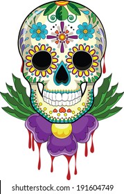 Sugar skull vector illustration