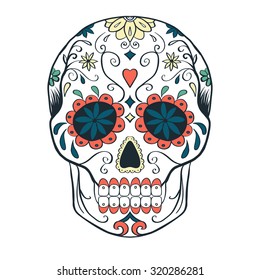 sugar skull, vector illustration