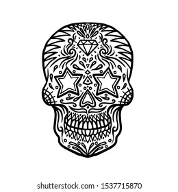 Sugar Skull Vector Illustration art