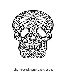 Sugar Skull Vector Illustration art