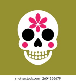 Sugar Skull Vector Illustration – Perfect for T-Shirts, Tattoos, Day of the Dead Decor, Marketing Campaigns, Merchandise Designs, Event Invitations, Social Media Graphics, Home Decor, and Gift Items