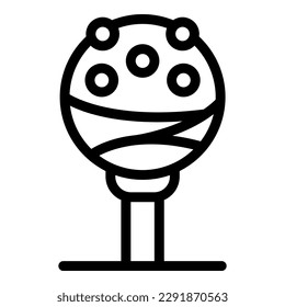 Sugar stick cake pop icon outline vector. Candy chocolate. Dessert star