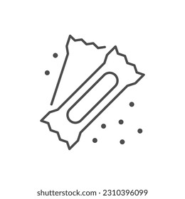 Sugar stick line outline icon