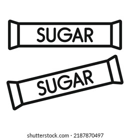 Sugar sticks icon outline vector. Airline food. Airplane service