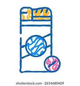 sugar substitute doodle icon sketch vector. sugar substitute sign. isolated symbol illustration
