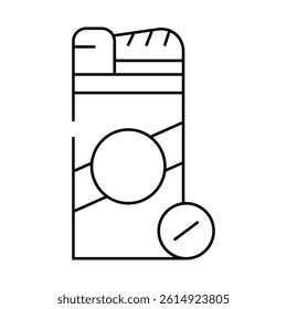 sugar substitute line icon vector. sugar substitute sign. isolated contour symbol black illustration