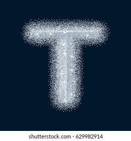 Sugar sweet stylized realistic letter. Alphabet series. A collection of sugar symbols.