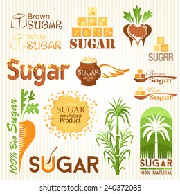 Sugar symbols, icons and other design elements