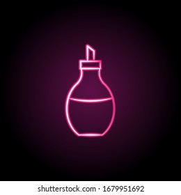 Icono de azúcar para el neón de té. Línea delgada simple, contorno vectorial de iconos de té para ui y ux, sitio web o aplicación móvil