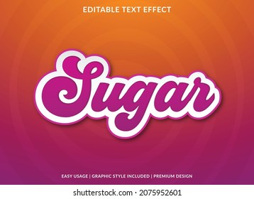 sugar text effect with abstract and modern style use for business logo and brand